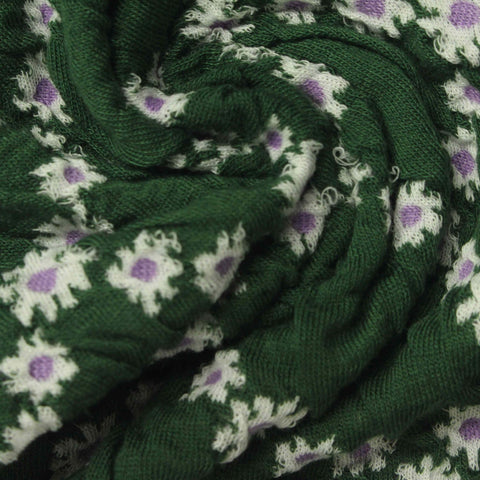 White Flowers Jacquard, Polyester