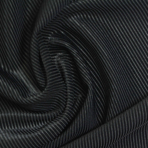 Polyester Stretch Corduroy Fabric, 280 gsm, 150 cm — Black