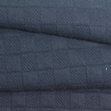 Dark Blue Tone-on-Tone Square Jacquard, Poly-Cotton, 330 gsm — photo 1