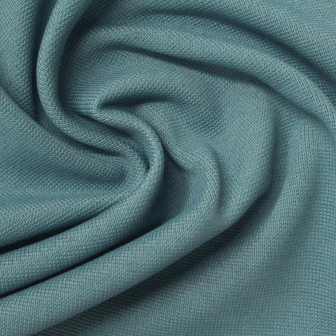 Cotton Polyester Stretch Rib Knit Fabric, 405 gsm, 162 cm — Blue