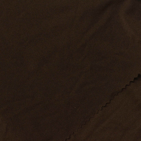 Polyester Stretch Milk Silk Knit Fabric, 175 gsm, 180 cm — Brown