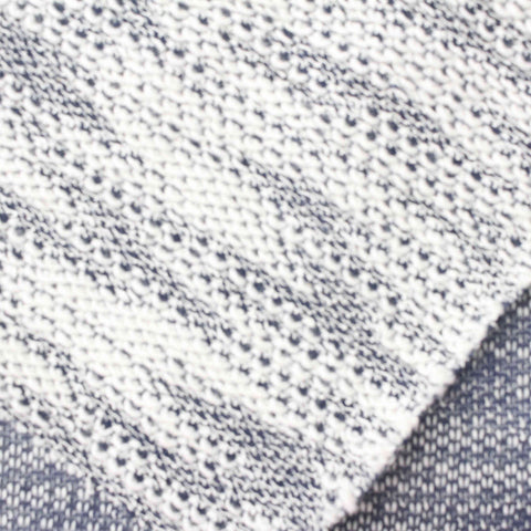 Blue Heathered-Marl Chunky Knit, Cotton-Poly