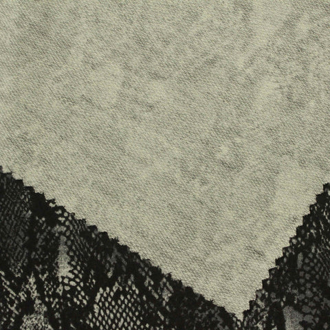 Black Snakeskin French Terry, Poly-Modal