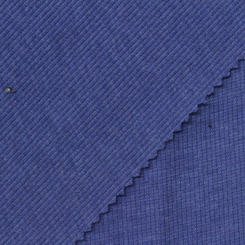 Blue Heather Rib Knit, Polyester