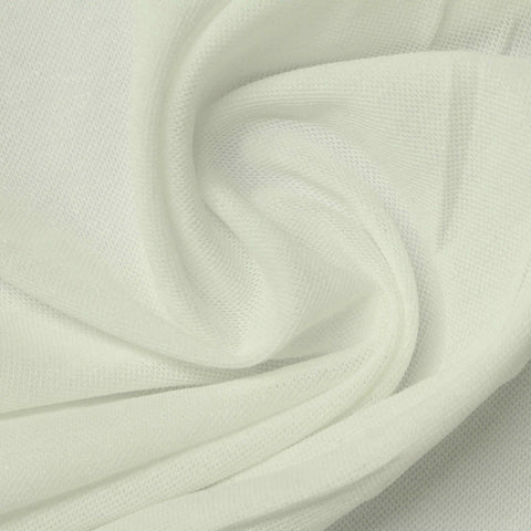 100% Polyester Piqué Knit Fabric, 150 gsm, 160 cm — White