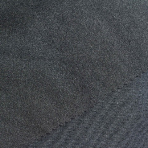 Brushed Modal Polyester Stretch French Terry Fabric, 280 gsm, 182 cm — Grey