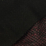 Dark Red Leaf Interlock Knit, Polyester — photo 1