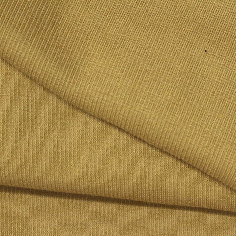 Polyester Cotton Stretch Rib Knit Fabric, 420 gsm, 120 cm — Khaki