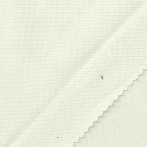 Cotton Modal Piqué Knit Fabric, 260 gsm, 175 cm — White