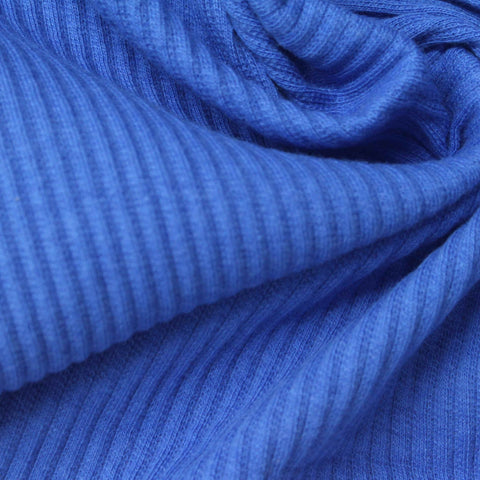 Rib Knit Fabric, 260 gsm, 110 cm — Blue, ref EF-248941