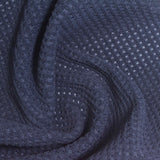 Navy Dots Waffle Knit, Polyester — photo 1