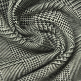 Black Plaid Interlock Knit, Polyester, 280 gsm — photo 1