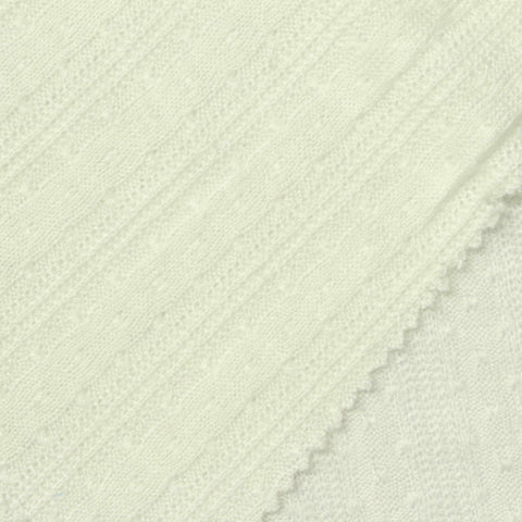 Cream Textured-Dot Jacquard, Viscose-Poly