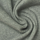 Heather Grey Marl Rib Knit, Cotton-Poly, 349 gsm — photo 1