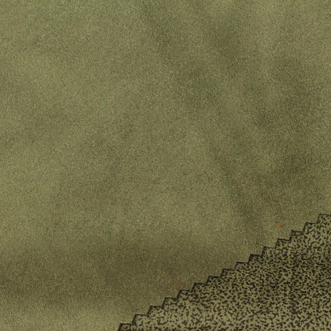 Olive Marl Faux Suede, Polyester, 328 gsm