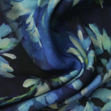Printed 100% Viscose Twill Fabric, 145 gsm, 135 cm — Navy — photo 1