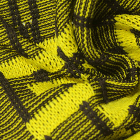 Yellow Geometric Chunky Knit, Polyester