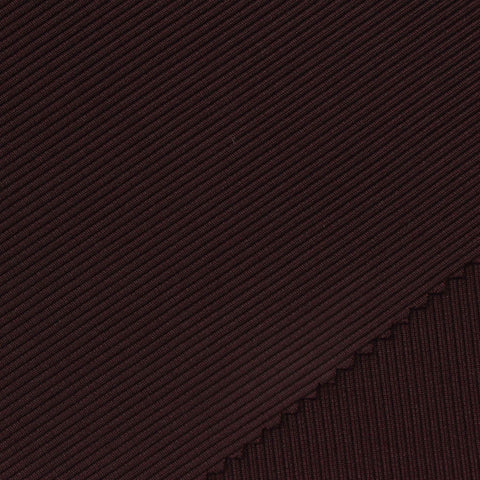 Polyester Stretch Rib Knit Fabric, 500 gsm, 140 cm — Brown