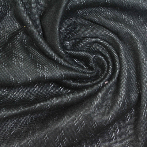 Black Tone-on-Tone Diamond Pointelle Knit, Polyester