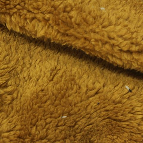 100% Polyester Sherpa Fleece Fabric, 260 gsm, 165 cm — Khaki