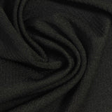 Polyester Stretch Rib Knit Fabric, 283 gsm, 128 cm — Black — photo 1
