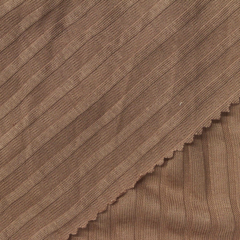 100% Tencel Lyocell Rib Knit Fabric, 148 gsm, 160 cm — Brown