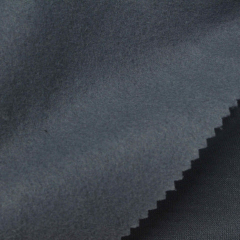 Brushed Polyester Cotton French Terry Fabric, 270 gsm, 163 cm — Grey