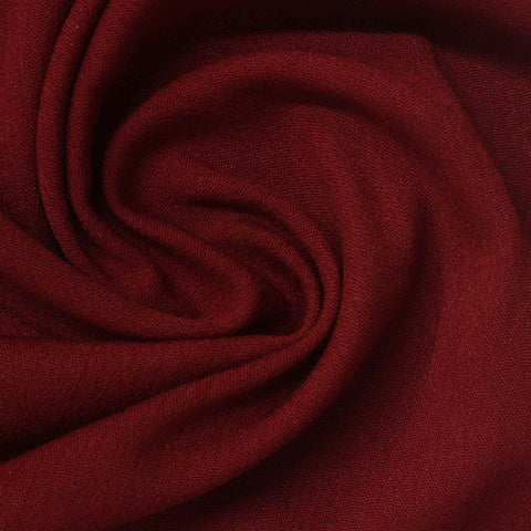 100% Viscose Crepe Fabric, 133 gsm, 135 cm — Red
