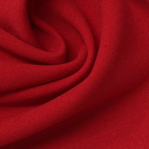 Polyester Stretch Scuba Knit Fabric, 219 gsm, 160 cm — Red