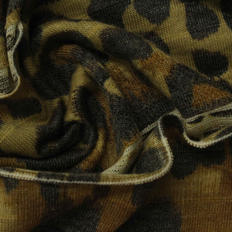 Brown Leopard Knit, Poly-Viscose