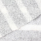 White Stripes Chunky Knit, Poly-Viscose, 130 gsm — photo 1