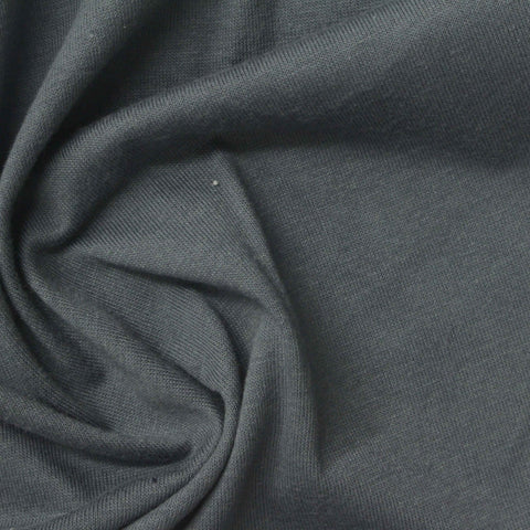 Charcoal Jersey Knit, Cotton-Poly
