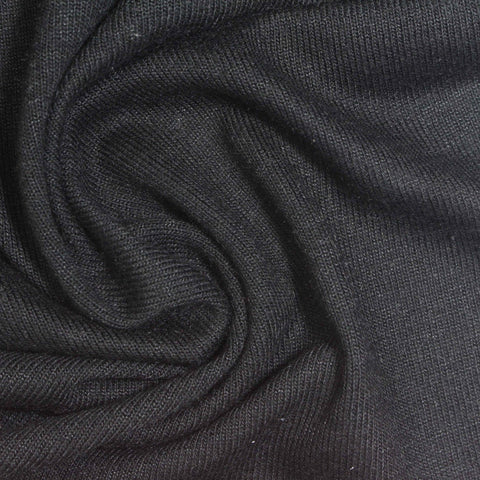 Polyester Viscose Jersey Knit Fabric, 207 gsm, 160 cm — Navy