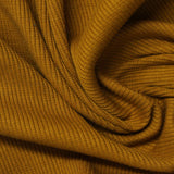 Cotton Polyester Stretch Rib Knit Fabric, 270 gsm, 115 cm — Khaki — photo 1