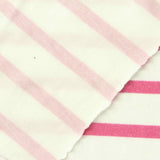 Pink Horizontal-Stripe Jersey Knit, Modal — photo 1