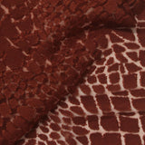 Brown Animal Print Knit, Viscose-Poly — photo 1