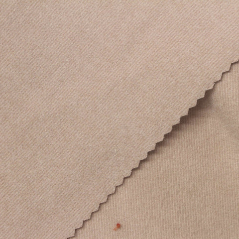 Polyester Stretch Velvet Fabric, 325 gsm, 182 cm — Beige