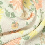Peach Floral Woven, Polyester, 110 gsm — photo 1
