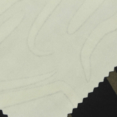Dark Olive Abstract Sateen, Poly-Spandex