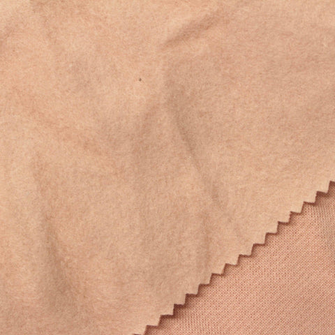 Brushed Cotton Polyester French Terry Fabric, 330 gsm, 185 cm — Orange
