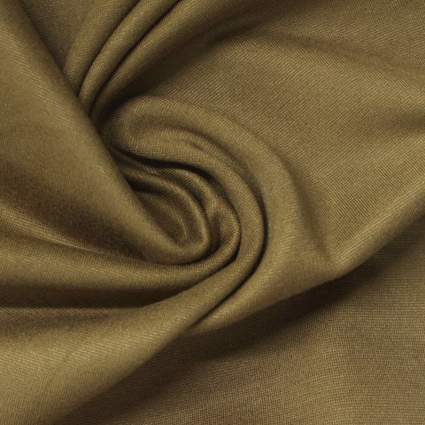 Viscose Nylon Stretch Ponte Knit Fabric, 340 gsm, 162 cm — Khaki
