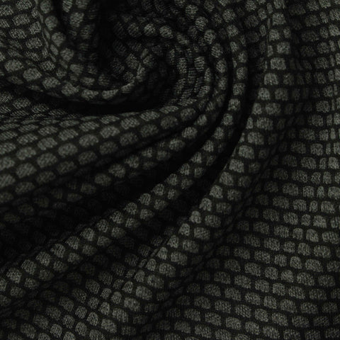 Dark Grey Textured-Honeycomb Jacquard, Polyester
