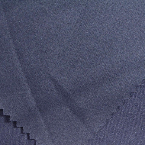 Cotton Nylon Stretch Sateen Fabric, 115 gsm, 145 cm — Navy