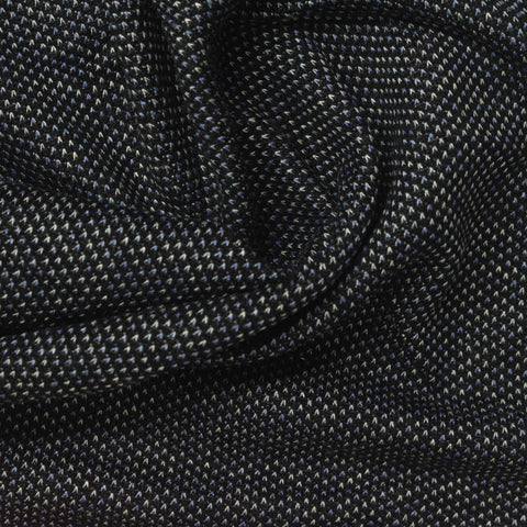 Black Geometric Interlock Knit, Poly-Viscose