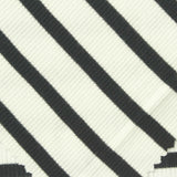 Black Horizontal-Stripe Rib Knit, Viscose, 238 gsm — photo 1