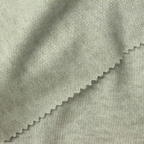 Viscose Polyester Blend Stretch Chunky Knit Fabric, 300 gsm — Green