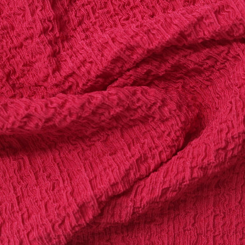 Polyester Stretch Warp Knit Fabric, 220 gsm, 140 cm — Red