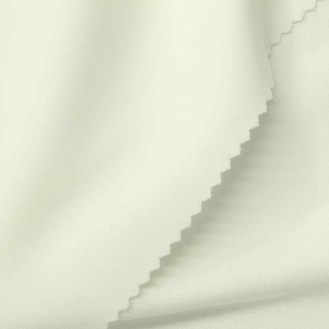 Tencel Lyocell Polyester Stretch Scuba Knit Fabric, 230 gsm, 165 cm — White