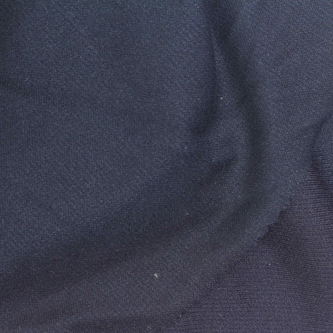 Polyester Viscose Stretch Interlock Knit Fabric, 260 gsm, 160 cm — Navy