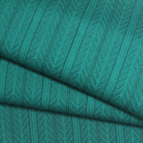 Teal Vertical-Stripe Scuba Knit, Polyester